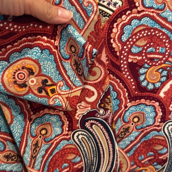 Charter Club Paisley Multicolor 3/4 sleeve V-Neck Top size XS - Picture 6 of 6